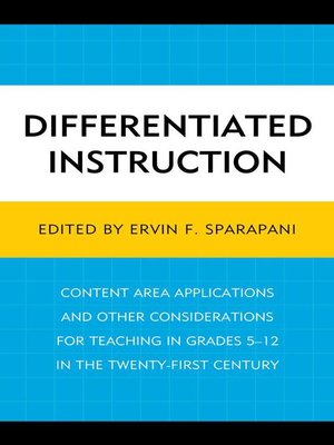 cover image of Differentiated Instruction